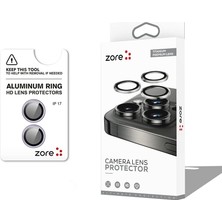 Asseds Store 17 Için Cl-12 Premium Safir Parmak Izi Bırakmayan Anti-Reflective Kamera Lens Koruyucu (Mor)