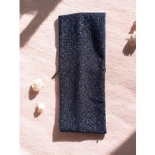 Asseds Store Kalın Saç Bandı, Kalın Simli Elastik Saç Bandı, Soft Elastic Winter Ear Warmer, Gray (Lacivert Sim - Yeşil Sim, 8 Cm)
