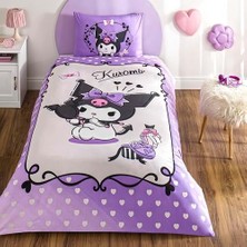 Asseds Store Standart Pamuk Nevresim Takımı, Mor, Lila, Beyaz, Siyah, Tek Kişilik