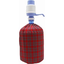 Asseds Store Kırmızı Küçük Ekoseli Damacana Kılıfı