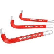 Asseds Store WP222016 9 Parça Kısa Boy Cr-V Inç Profesyonel Allen Anahtar Takımı