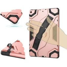 Asseds Store iPad Pro 11 ile Uyumlu  Uyumlu Kılıf Stand Özelliği El Geçmeli Tasarım 2mm Kamera Koruma Darbeye Dayanıklı Shockproof Vegapad Model Rosegold