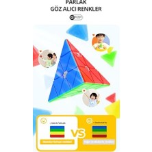 Asseds Store Go Pyraminx Küp Hız Piramit Çıkartmasız Zeka Küp Türkiye Resmi Satıcısı (Gan Üretimidir)