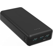 Asseds Store Su Geçirmez 20000 Mah Pd 15W 4 Port Powerbank LED Şarj Göstergeli Küçük ve Kompak Tasarım Type-C Input ve Output 2x Input 3x Output Taşınabilir Şarj Cihazı PB1216 (PB1216-20000MAH)