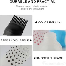 Asseds Store 2 Adet Saç Boyama Şişesi – Tarak Uçlu Uygulama Aparatı, Kademeli Renkli Plastik Sıkmalı Şişe Aplikatör Fırçası Saç Boyası Ev Salon Için 170 ml Pembe - Mavi