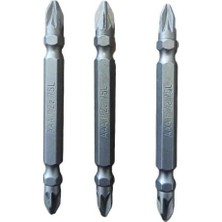 Asseds Store Profesyonel Pz2 Çift Taraflı Tornavida Ucu Seti, 75MM, 10 Adet