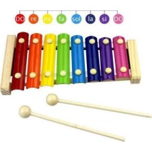 Ecovibe Eğitici Ahşap Selefon 8 Nota 8 Ton 8 Tuşlu Ahşap Selefon - Oyuncak Ahşap Selefon Oyun