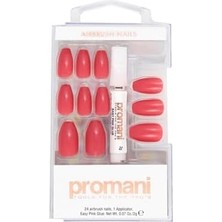 Asseds Store Promani Promani Takma Tırnak Seti PR-5655 Gül Pembe 1 Paket (1 x 1 Adet)