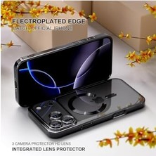 MiraLive - 17 Pro Max ile Uyumlu Magsafe Destekli Kamera Korumalı Şeffaf Yumuşak Telefon Kılıfı