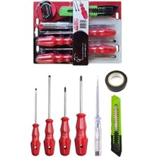 Asseds Store 7 Parça Tamir Seti 4'lü Tornavida Seti + Kontrol Kalemi + Bıçağı +Elektrik