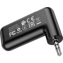 Asseds Store Bluetooth 5.0 3.5mm Aux Araç Ses Aktarım Kiti Adaptör Bluetooth Çenanirici Araba Hoparlör Kulaklık Için Taşınabilir Kablosuz Ses Araç Kitleri Adaptörü BC35