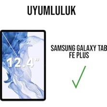 Asseds Store Tablet Için Tasarlanmış Uçtan Kenara Kapsama Tam Koruma Dayanıklı Temperli Cam (Galaxy Tab S9 Fe Plus X610)