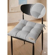 Bemrax Lüks Dekoratif Sandalye Minderi 40X40 cm - Bağcıklı, Yumuşak Dolgulu Mutfak ve Bahçe Minderi