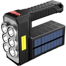 Asseds Store Güneş Enerjili 8 Gözlü Kamp Lambası Solar ve Uzun Menzilli Kamp Feneri Yüksek Performanslı Işıldak