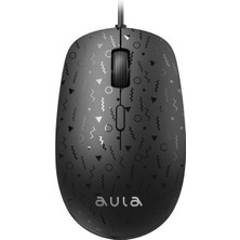 Asseds Store Aula AM106 1000-1600-2000 Dpı USB Kablolu Optik Mouse, Siyah