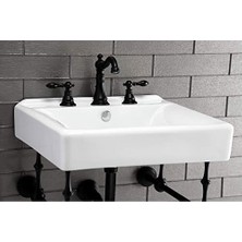 Asseds Store FSC1970ACL Amerikan Klasik 8" Geniş Lavabo Musluğu, Mat Siyah