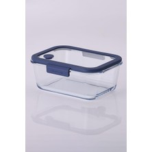 Asseds Store Glace Vakumlu Cam Saklama Kabı 1900 ml Mavi