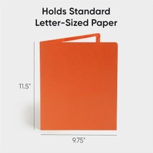 Asseds Store Iki Cepli Ağır Klasör, Mektup Boyutu, Turuncu, Kutu Başına 25 (87858)