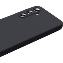 Asseds Store Galaxy S25 Fe ile Uyumlu Içi Kadife Kamera Korumalı Lansman Silikon Kılıf Ince Yapılı Tam Koruma Sağlayan Kamera Korumalı Kılıf (Siyah)