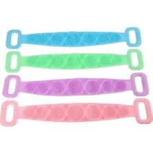 Asseds Store Mavi Renk, Çift Taraflı, Silikon Duş, Banyo Sırt Lifi, Sırt Temizlik Palası, Silikon Fırçası (Uzunluk 70 Cm)