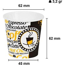 Asseds Store Aygün Cup 4 Oz 100 ml Karton Bardak Espresso Türk Kahvesi 300 Adet