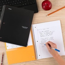 Ecovibe Star Spiral Defterler + Çalışma Uygulaması, 2'li Paket, 3 Konu, Kolej Çizgili Kağıt, 8-1/2 "x 11", 150 Yaprak, Fights Ink Bleed, Suya Dayanıklı Kapak, Siyah, Yeşil (820191)