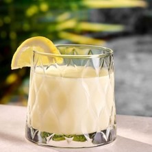 Asseds Store Yaprak Desenli Leafy Serisi Büyük Viski Bardağı, 440 Ml, 4'lü