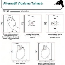 Asseds Store Delme Vida Matkap Yok! Easyfıx Yapıskanlı Yuvarlak Havluluk Mat Siyah EF235