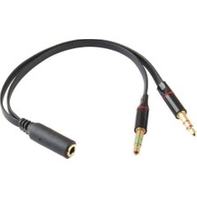 Asseds Store Aux To 2 Aux Kablo 3.5 mm Girişini 2 Aux A Çeviren Kablo Mikrofon ve Kulaklık Çevirici Aparat Aux Kulaklık Çoklayıcı No 193