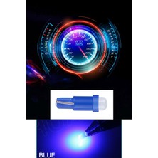 10 Adet T5 12V LED Ampul Oto Kadran Aydınlatması Mavi Renk