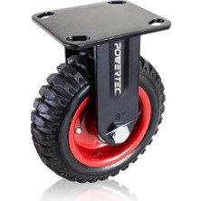 Asseds Store 8 Inç Teker Tekerlekleri, Tezgah, Dolly, Araba, Araba, ve Tavuk Kümesi Için Kauçuk Düğmeli Sırtlı Ağır Hizmet Sabit Plaka Tekerleri, Büyük Kauçuk Teker Tekerlekleri, 1pk (17053)