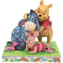 Asseds Store Gelenekleri Jim Shore The Pooh Piglet ve Eeyore Arkadaşları Heykelcik, 15 Cm, Çok Renkli
