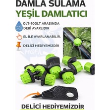 Mgf Plast 250 Adet Ayarlanabilir Yeşil Damlatıcı 0-100 Lt/Saat – Damla Sulama Hortum Ucu Meme