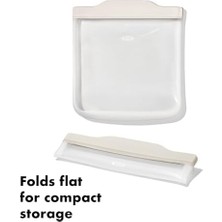 Asseds Store Silicone Reusable Bag Sandwich Bag (28 Oz) - Oat