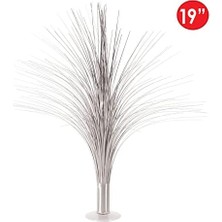 Asseds Store 2 Parça Plastik Metalik Gümüş Sprey Yeni Yıl Dekorasyonları, Ödüller Gece Sofra Takımı, Doğum Günü Partisi Malzemeleri, 48,26 cm