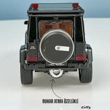 Ecovibe G Seri Arazi Aracı Die Cast Model Kutulu Buhar Atan Çek Bırak Full Fonksiyon Kapıları Açılan 1:22 Ölçek Model Araba Kutulu Koleksiyonluk Ürün (Siyah)