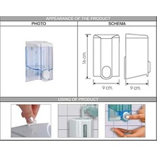 Asseds Store Vialli Sıvı Sabun Dispenseri Aparatı Şeffaf 500 ml S2T