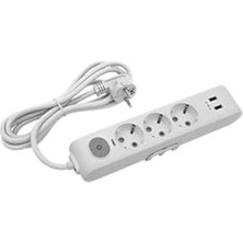 Asseds Store Üçlü Priz 2 Usbli Top.kab.ç.k.2 MT(5V 2A