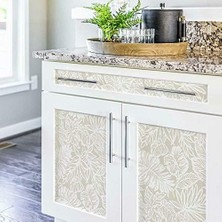 Ecovibe RMK11435WP Bej Batik Yaprak Soyma ve Çubuk Duvar Kağıdı