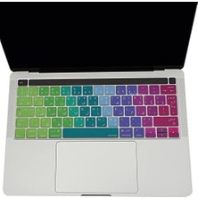 Asseds Store Pro Bar Klavye Koruyucu Uk Düzen Arapça Silikon Ince Toz Sıvı Koruma 13-15 Inç Uyumlu A1706 A1989 A2159 A1707 A1990 Pembe Yeşil