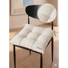 Bemrax Lüks Dekoratif Sandalye Minderi 40X40 cm - Bağcıklı, Yumuşak Dolgulu Mutfak ve Bahçe Minderi