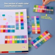 Asseds Store Yapışkan Notlar, 5 Adet Şeffaf Kendinden Yapışkanlı Not Kağıdı, Klipsli Işaretleyici Stickerlar, Ofis ve Çalışma Sınıflandırma Işaretleri, Defter Işaretleyici, Açılır Sekme Indeksleri (9 Renk)