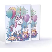 Asseds Store Unicornun Tatlı Dünyası, A4 Poster (GGK-PG031)