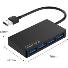 Asseds Store 4 Port USB Hub USB 3.0 ve 2.0 USB Çoklayıcı Çoğaltıcı Switch Adaptör 5265