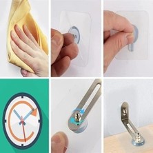 Asseds Store 4 Adet Ultra Dayanıklı Kendinden Yapışkanlı Eşya Sabitleyici Aparat Çivisiz Duvarı Delmeden Ayarlanabilir Dolap, Komidin, Şifonyer, Gardrop Sabitleyici Tutucu