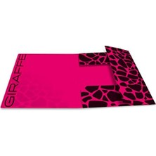 Asseds Store Lastikli Dosya A4 Boyutunda Desenli Pembe-Siyah