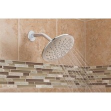 Ecovibe Krom 8 Inç Sabit Yağmur Duşu Duş Başlığı, 6345, 2,5 Gpm