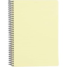 Asseds Store Pastel Serisi, A4, 6 Konulu (3 Kareli, 3 Çizgili) 180 Yaprak Pp Kapaklı Spiralli Defter, Sarı