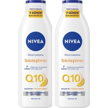 Ecovibe Sıkılaştırıcı Vücut Losyonu Q10 Vitamin C 250ML X2 Adet,48 Saat Nemlendirme,10 Günde Sıkılaş