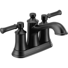 Ecovibe 6802BL Dartmoor Iki Kollu Düşük Ark Banyo Musluğu, Mat Siyah